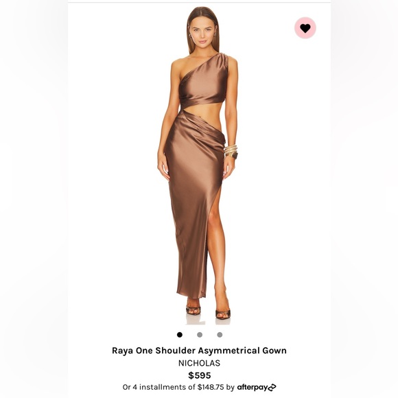 nicholas one shoulder dress NICHOLAS Elza Gathered One-Shoulder Maxi Dress